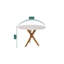 Ver imagem 3 de Conjunto Sala de Jantar Cacau Redonda 109cm com Vidro e 4 Cadeiras Juparanã