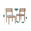 Ver imagem 4 de Conjunto Sala de Jantar Mesa Redonda 4 Cadeiras Madeira Maciça MDF e Vidro Cacau Juparanã Marrom