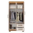 Ver imagem 3 de Guarda-roupa com 4 Portas e 2 Gavetas Nt6010 Freijó Trend/off White Tx Notável Móveis