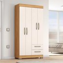 Ver imagem 2 de Guarda-roupa com 4 Portas e 2 Gavetas Nt6010 Freijó Trend/off White Tx Notável Móveis