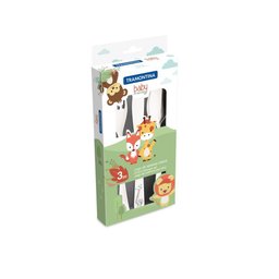 Jogo de Talheres Infantil Baby em Aço Inox Acabamento Brilho com Desenho em Alto Relevo 3 Peças - 7