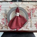 Ver imagem 1 de Kit 6 Guardanapo em Jacquard Vinho 40x40cm