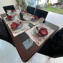 Ver imagem 4 de Kit 6 Guardanapo em Jacquard Vinho 40x40cm