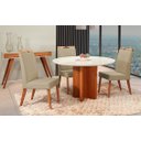 Ver imagem 1 de Mesa de jantar + 4 cadeiras Milão Tampo 120 cm capuccino