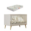 Ver imagem 1 de Berço Americano Ludmila Off White Bétula com Colchão Gazin - Carolina Baby
