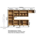 Ver imagem 4 de Cozinha Completa Modulada 100% MDF 6 Peças 10 Portas 6 Gavetas e Vidro 354cm Vicenza Espresso Móveis Cinza/Amêndoa/Chumbo
