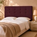 Ver imagem 1 de Cabeceira para Cama de Casal 140 cm Ivy Suede Vermelho