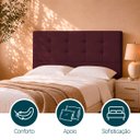 Ver imagem 3 de Cabeceira para Cama de Casal 140 cm Ivy Suede Vermelho
