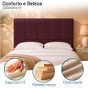 Ver imagem 2 de Cabeceira para Cama de Casal 140 cm Ivy Suede Vermelho