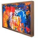 Ver imagem 4 de Quadro Decorativo Caixa Pincelada Colorida Tacolado Moldura Caixa 3cm Madeira sem Vidro 80 X 120cm