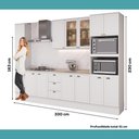 Ver imagem 2 de Cozinha Completa com Balcão Milla Dolce Soft 299901240 Modulada MDF Branco Móveis Carraro