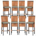 Ver imagem 1 de 8 Banquetas em Alumínio Roma Preta Corda Náutica Tecido 8