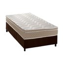 Ver imagem 1 de Conjunto Box Solteiro: Colchão Espuma Paropas D33 Conforto Ultra Firme + Base Crc Suede Brown (