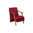 Ver imagem 1 de Poltrona Venus 1 Lugar Braço Madeira Maciça Tecido Suede Unidecor Bordô