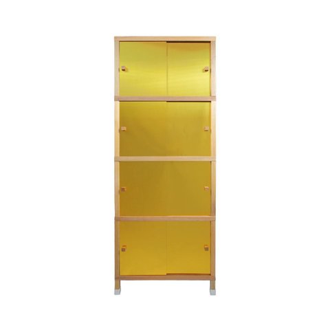 Armário 744-4 Portas Espelhado Ouro Acm