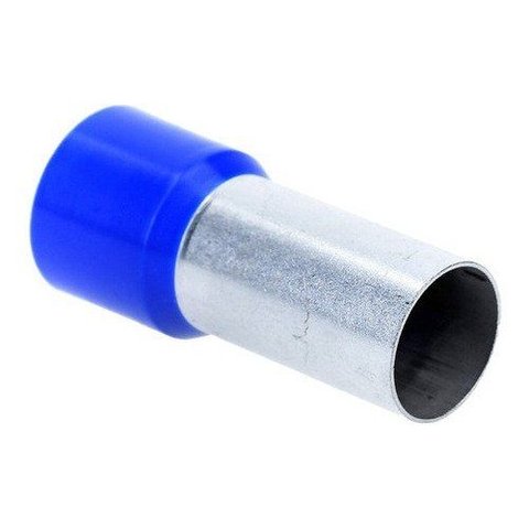 Kit 20un Terminal Tubular Ilhós 120mm Isolado Azul E120-27