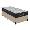 Ver imagem 1 de Cama Box com Colchão Solteiro Royal Air Pillow Top Molas Ensacadas Suede Bege