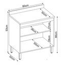 Ver imagem 6 de Balcão Firenze 80cm 2 Portas com Tampo 93221 Demóbile