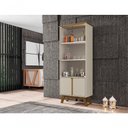Ver imagem 4 de Cristaleira Cecília 4 Portas 2 Prateleiras MDF-MDP 70cm Off White Cinamomo