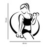 Adesivo de Parede Silhueta Mulher Academia - Preto - 2