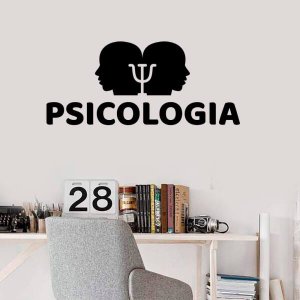 Adesivo de Parede Logo Psicologia - Preto