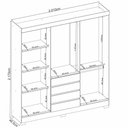 Ver imagem 2 de Guarda Roupa Roupeiro Ópera 6 Portas com Espelho 4 Gavetas Cinamon Touch Off White Demóbile