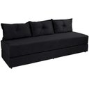 Ver imagem 1 de Sofanete Sofá com 3 Almofadas Multiuso Suede Preto - Al Móveis