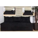 Ver imagem 3 de Sofanete Sofá com 3 Almofadas Multiuso Suede Preto - Al Móveis