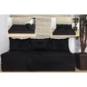 Sofanete Sofá com 3 Almofadas Multiuso Suede Preto - Al Móveis - 3