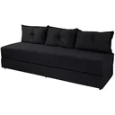 Ver imagem 2 de Sofanete Sofá com 3 Almofadas Multiuso Suede Preto - Al Móveis