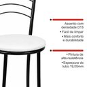 Ver imagem 7 de Kit 4 Banquetas Altas Pretas com Assento Estofado e Encosto para Bancada Cozinha Preto/Branco