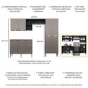 Ver imagem 3 de Cozinha Compacta c/ 3 Leds 3 pçs Pequim Multimóveis V3413 Preta/Lacca Fumê