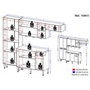 Ver imagem 4 de Cozinha Compacta c/ 3 Leds 3 pçs Pequim Multimóveis V3413 Preta/Lacca Fumê