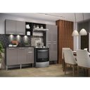 Ver imagem 7 de Cozinha Compacta c/ 3 Leds 3 pçs Pequim Multimóveis V3413 Preta/Lacca Fumê