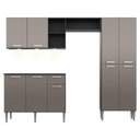 Ver imagem 6 de Cozinha Compacta c/ 3 Leds 3 pçs Pequim Multimóveis V3413 Preta/Lacca Fumê