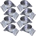 Ver imagem 1 de Kit 8 Chapinhas Chapa Elevada com Tubo Fixação Pés Palito Rosca 5/16 Zincada