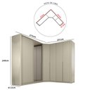 Ver imagem 3 de Guarda Roupa Modulado com 6 Portas 100% Mdf Pintura Laca Cor:luna