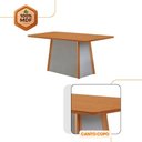 Ver imagem 5 de Mesa de Jantar Diane e 4 Cadeiras Melissa Moderna Mobilia Veludo Grafite/naturalle Laminado