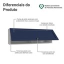 Ver imagem 3 de Armário Aéreo 100 cm 1 Porta Basculante Branco/Azul Vik Madesa Branco/Azul