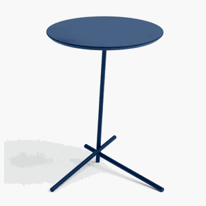 Mesa de Apoio Hashi - Tampo Laca - Base Aço Carbono - Altura 50cm