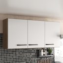 Ver imagem 1 de Armário de Cozinha 3 Portas Aéreo Suspenso Castanho/Branco