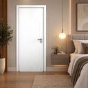 Ver imagem 5 de Folha de Porta Padrão 210 x 80 cm Lisa Colmeia Pinus Acabamento UV:Branco