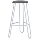 Ver imagem 2 de Kit 05 Banquetas Baixa Bar Cozinha Sala de Jantar Áris C01 Branco Linho Fendi Cinza - Lyam Decor