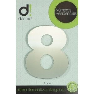 Número Residencial em Alumínio Polido 15cm