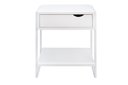 Ver imagem 3 de Mesa de Cabeceira Branca 1 Gaveta Móvel Quarto Apoio Lateral de Cama