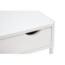 Ver imagem 2 de Mesa de Cabeceira Branca 1 Gaveta Móvel Quarto Apoio Lateral de Cama