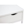 Mesa de Cabeceira Branca 1 Gaveta Móvel Quarto  Apoio Lateral de Cama - 2
