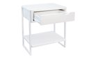 Ver imagem 6 de Mesa de Cabeceira Branca 1 Gaveta Móvel Quarto Apoio Lateral de Cama