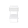 Mesa de Cabeceira Branca 1 Gaveta Móvel Quarto  Apoio Lateral de Cama - 5