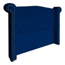 Ver imagem 2 de Conjunto Sienna Cabeceira e Recamier Queen 160 Cm Suede Azul Marinho - LM DECOR